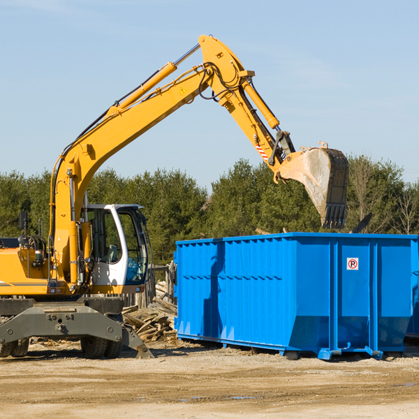 what happens if the residential dumpster is damaged or stolen during rental in Central Heights-Midland City AZ